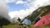 15h46. Nous sommes arrivés au camp pour ce soir (4000m).